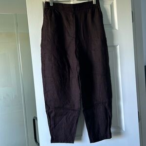 Zara High waisted Pull on Linen Pants